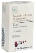 VENTOLAIR mite 50 æg 200 Hub Dosieraerosol