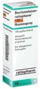 BECLOMETASON-ratiopharm 100 æg Nasenspray 80 Hu