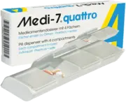 MEDI 7 quattro Medikamentendosierer 4-Fächer weiß